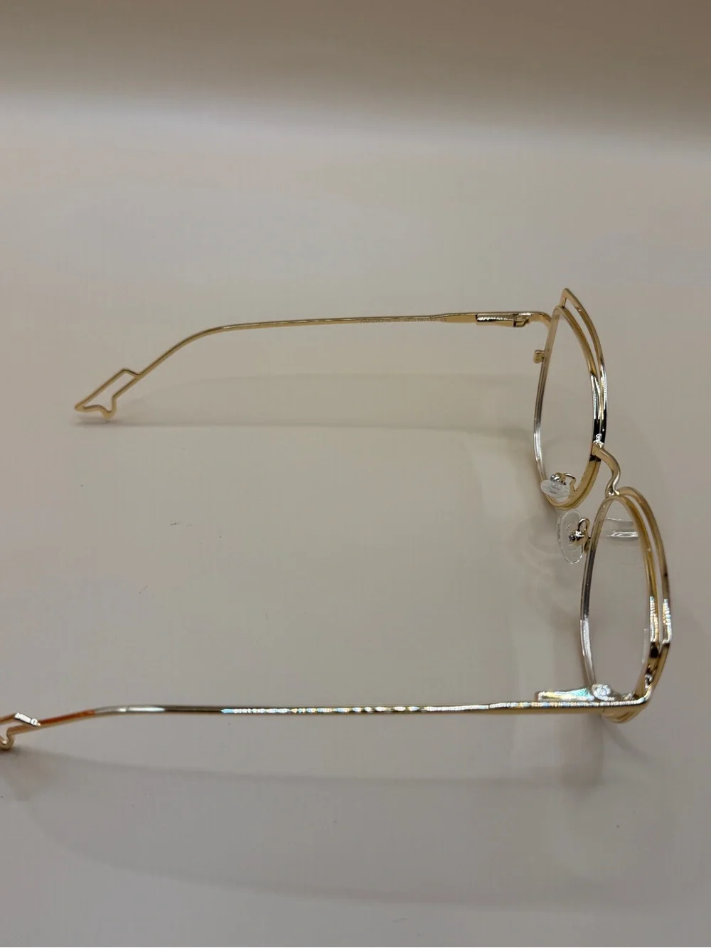 Vooglam Cat-Eye Clear Lens Glasses with Orange Soft Pouch, No prescription